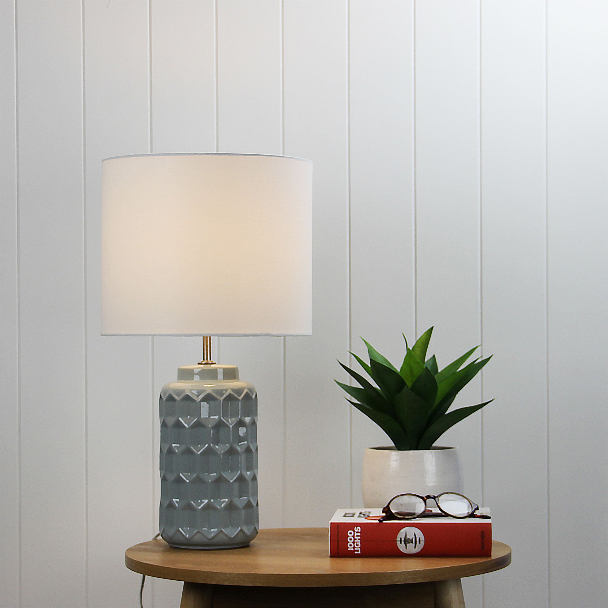 Ceramic Geometric Table Lamp